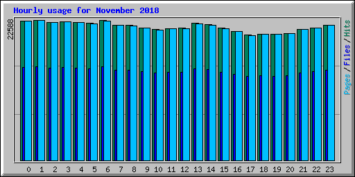 Hourly usage for November 2018