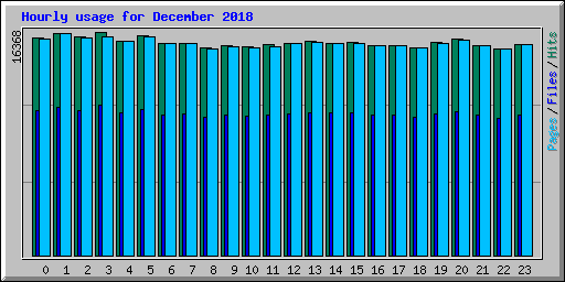 Hourly usage for December 2018